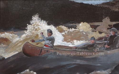 Tournage des Rapids réalisme marine peintre Winslow Homer Peintures à l'huile